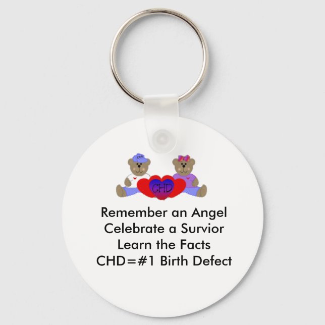 CHD Awareness Schlüsselanhänger (Vorderseite)