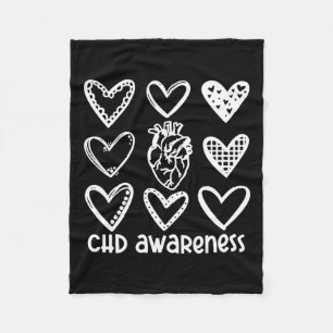 Chd Awareness Warrior-heart Disease Month Awarenes Fleecedecke