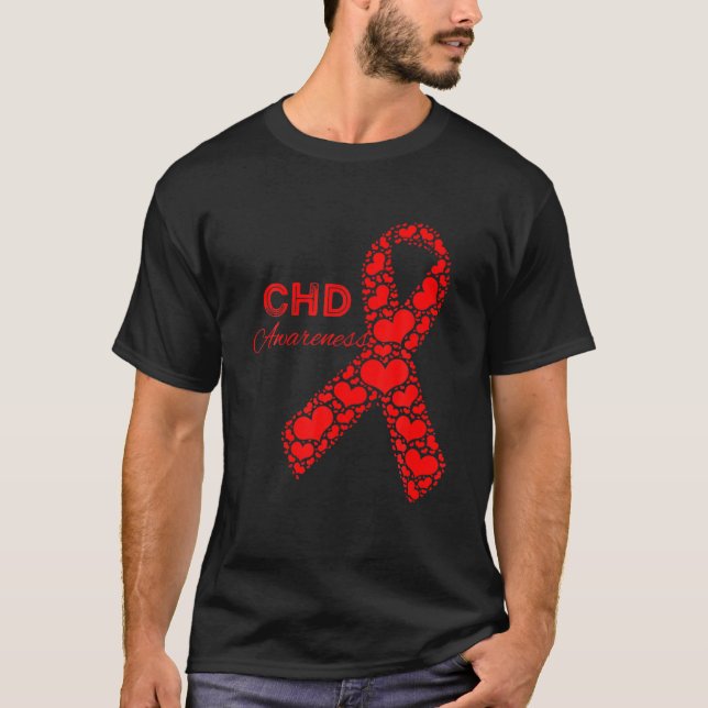 CHD Bewusstsein angeborener Herzfehler T-Shirt (Vorderseite)