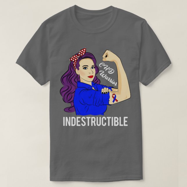 CHD Bewusstsein Geschenke Krieger unzerstörbares H T-Shirt (Design vorne)