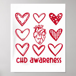 CHD-Bewusstseins-Monat für angeborene Herzkrankhei Poster