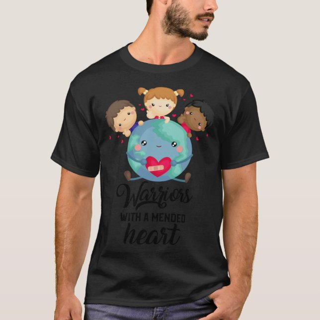 CHD Birth Congenital Heart Defect Warriors with Me T-Shirt (Vorderseite)