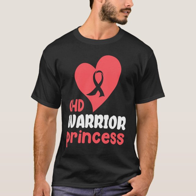 CHD Warrior Heart Disease Awareness Proud Women Pr T-Shirt (Vorderseite)