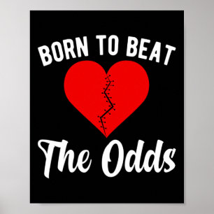 Chd Warrior kongenitale Herzerkrankung Bewusstsein Poster