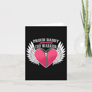 Chd Warrior Proud Daddy Zipper Herz mit Angel Wi Karte