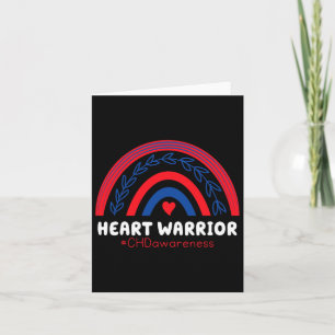 Chd Warrior Red and Blue Rainbow Heart Disease Awa Karte