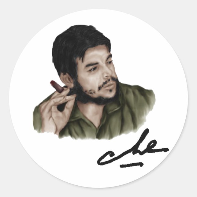 che_guevara_52 runder aufkleber (Vorderseite)