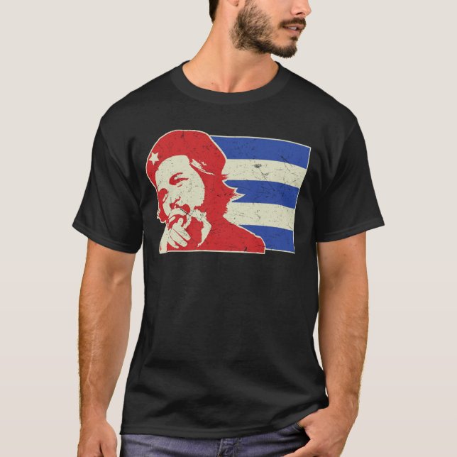 Che Guevara Cuban Flag  T-Shirt (Vorderseite)