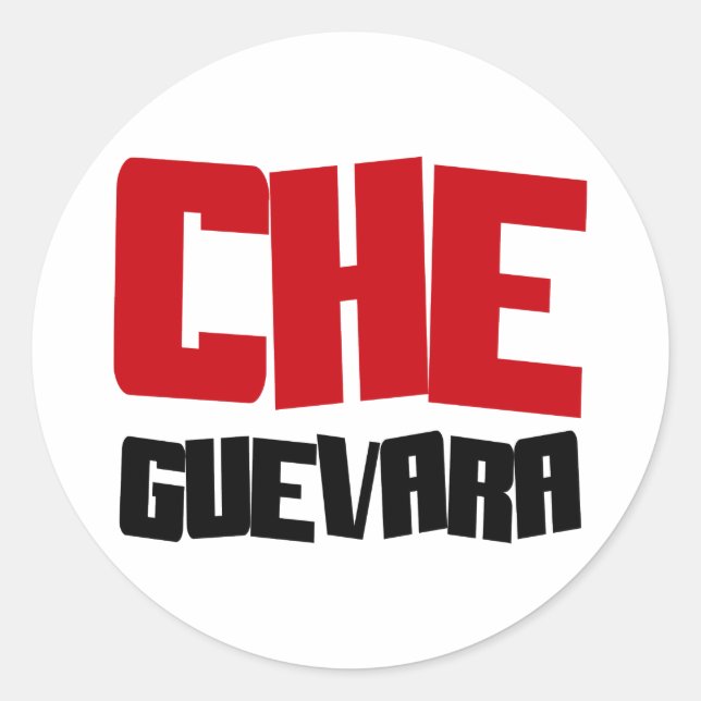 Che Guevara Design Runder Aufkleber (Vorderseite)