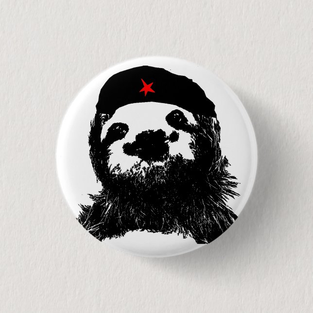 Che Guevara Faultier Button (Vorderseite)