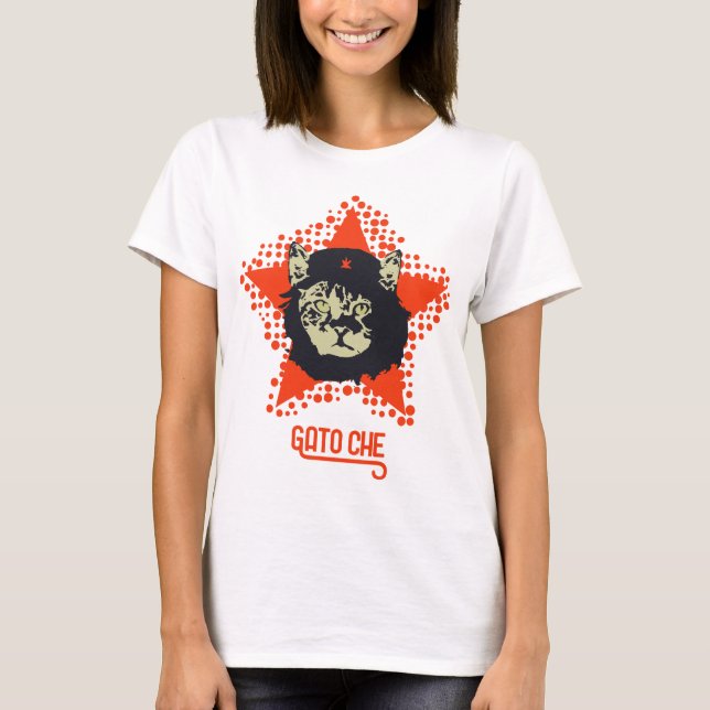 Che Guevara Katzen-T - Shirt (Vorderseite)