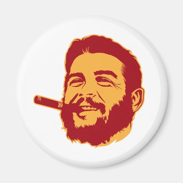 Che Guevara mit Cigar Portrait Magnet (Vorne)