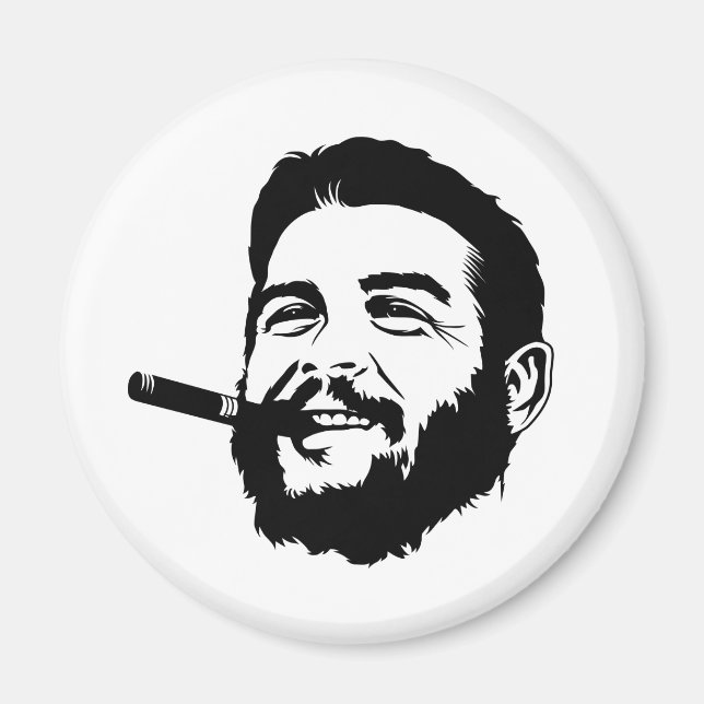 Che Guevara mit Cigar Portrait Magnet (Vorne)