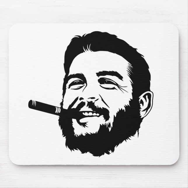 Che Guevara mit Zigarren-Porträt Mousepad (Vorne)