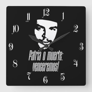 Che Guevara Quadratische Wanduhr