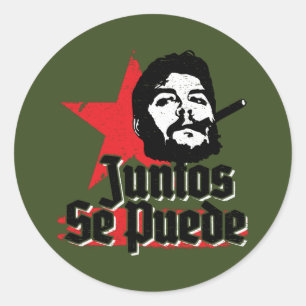 Che Guevara Revolutionär Zitat Juntos Se Puede Runder Aufkleber
