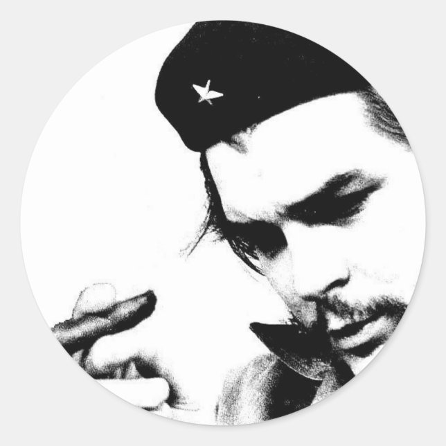 Che Guevara Runder Aufkleber (Vorderseite)