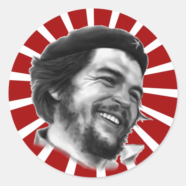 Che Guevara Runder Aufkleber (Vorderseite)
