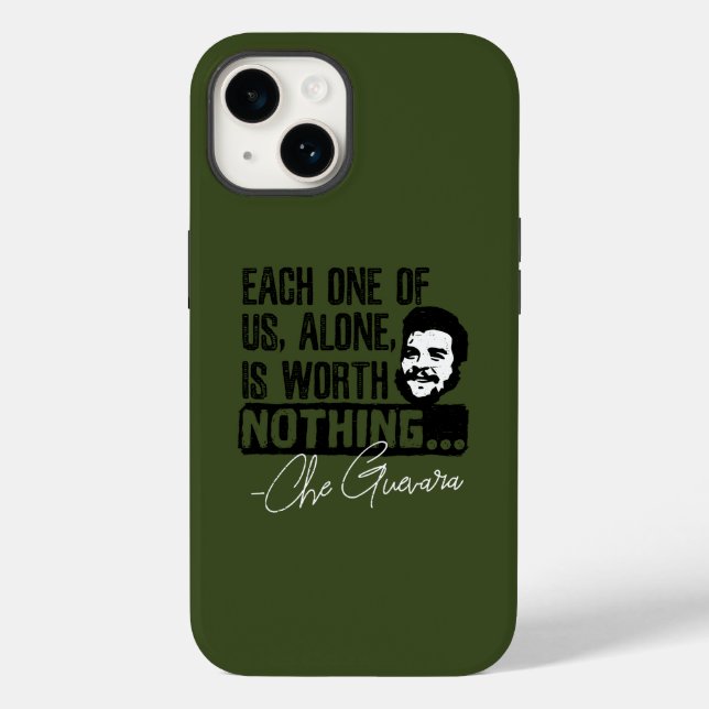 Che Guevara Zitat - Jeder allein verdient nichts Case-Mate iPhone Hülle (Rückseite)