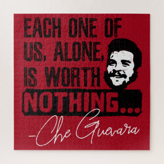 Che Guevara Zitat - Jeder allein verdient nichts Puzzle