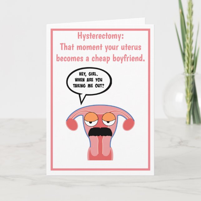 Cheap Boyfriend Hysterectomy Card Karte (Vorderseite)