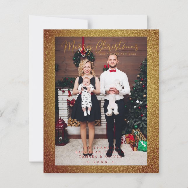 Cheap Christmas Glitter Fun Photo Family Script (Vorderseite)
