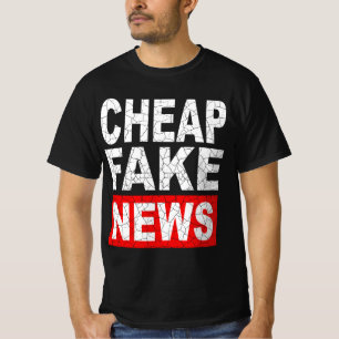 Cheap Fake News T - Shirt - T-Shirt für Medienkrit