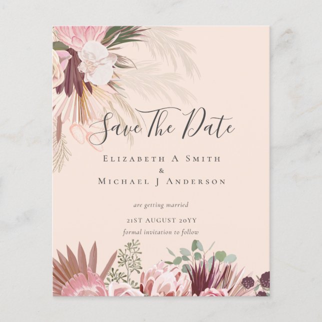 CHEAP FOTO RETT DATES - Pampas Grass Burgund Flyer (Vorne)