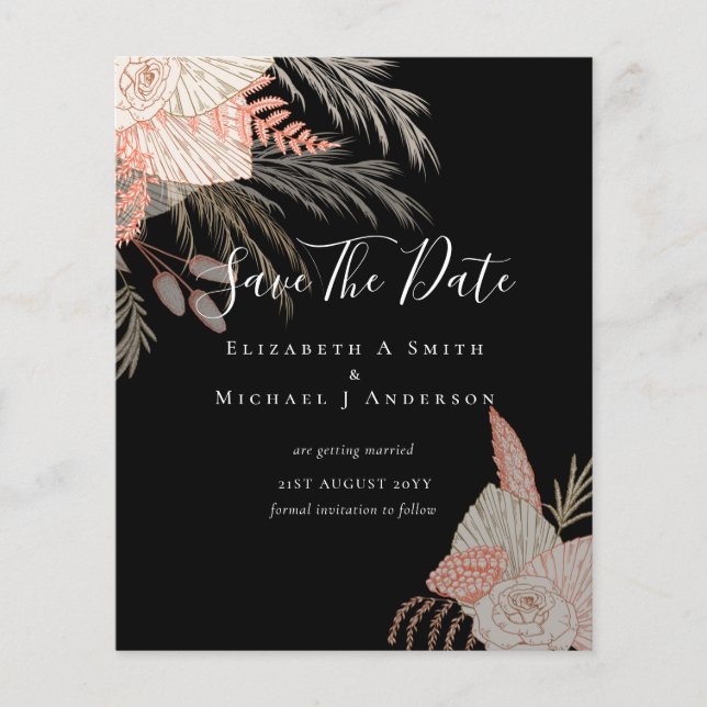 CHEAP Foto Rett Dates PAMPAS GRASS Terracotta Flyer (Vorne)