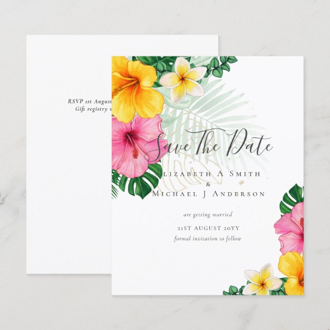 CHEAP Foto Rette Dates TROPICAL BLUME Beach (Vorne/Hinten)