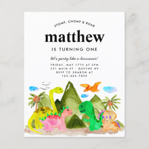 Cheap Jurassic Berg Jungle Dinosaur Geburtstag Flyer