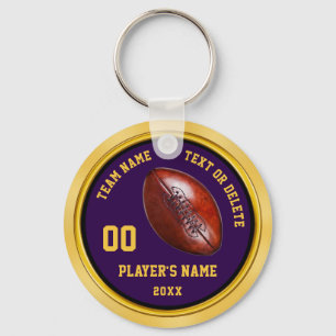 Cheap Purple and Gold Football Gifts for Players Schlüsselanhänger