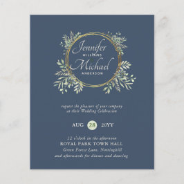 CHEAPEST Wedding Invitation Green Wreath BUDGET