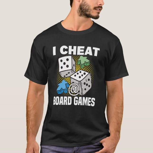Cheat at Board Games Board Gamer Tablet T-Shirt (Vorderseite)