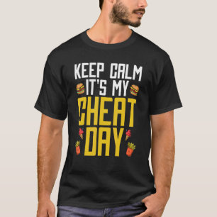 Cheat Day Diät Food Workout Quotes Fitness Gym T-Shirt