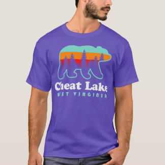 Cheat Lake West Virginia Camping Bear Retro T-Shirt