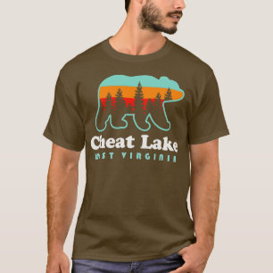 Cheat Lake West Virginia Camping Bear Retro T-Shirt