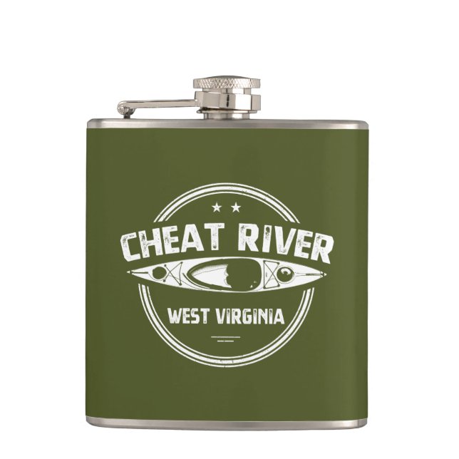 Cheat River, West Virginia Flachmann (Vorderseite)