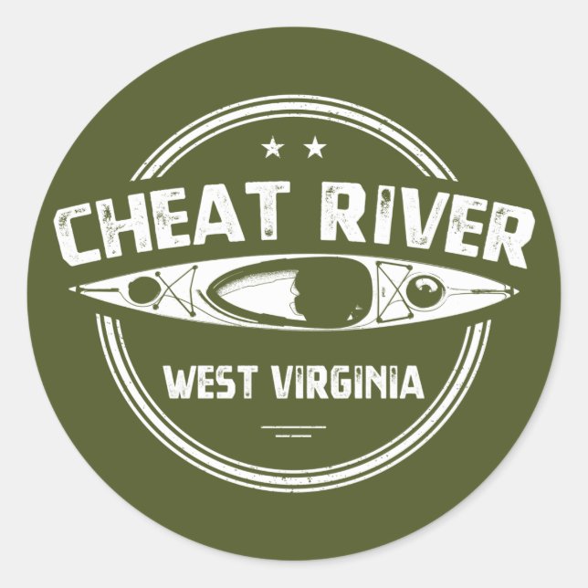Cheat River, West Virginia Runder Aufkleber (Vorderseite)