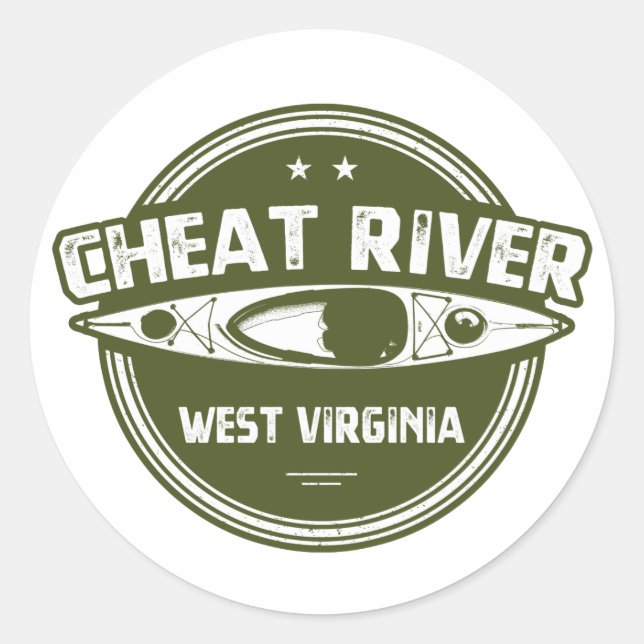 Cheat River, West Virginia Runder Aufkleber (Vorderseite)
