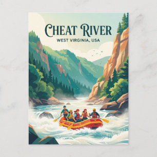 Cheat River, West Virginia, USA Postkarte