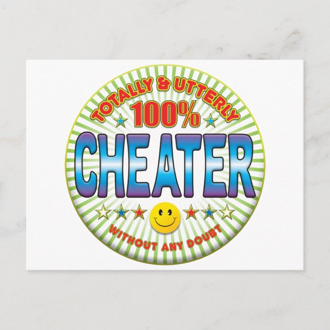 Cheater Totally Postkarte (Vorderseite)