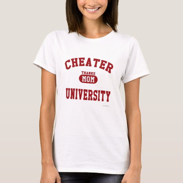 Cheater University Parody Uni Athletic Dept T-Shirt (Vorderseite)