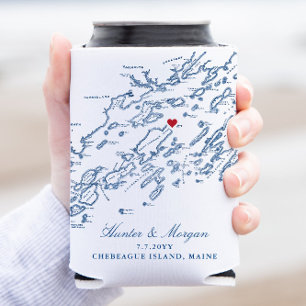 Chebeague Island Maine Gastgeschenk Hochzeit Drink Dosenkühler