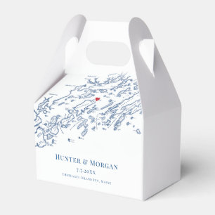 Chebeague Island Maine Hochzeit in Urlaubsort Eleg Geschenkschachtel