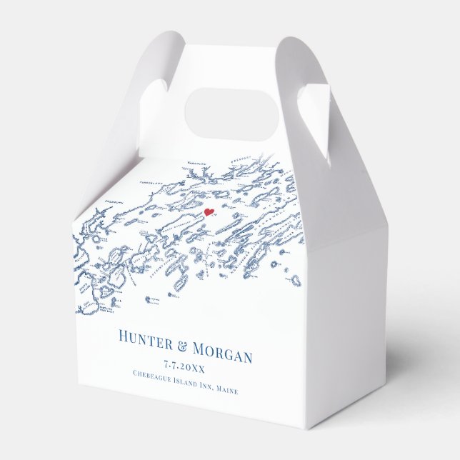 Chebeague Island Maine Hochzeit in Urlaubsort Eleg Geschenkschachtel (Vorderseite)