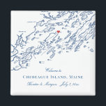 Chebeague Island Maine Karte Elegant Wedding Favor Magnet<br><div class="desc">Schnelle und einfache Bestellung! Die Magnete von Chebeague Island, Maine sind perfekt, um Gäste aus der Stadt mit Begrüßungsgeschenken zu empfangen oder für Ihre Hochzeitsfeier anzupassen. Bewegen Sie das Herz, indem Sie unter "Anpassen" auf "Bearbeiten mit dem Designwerkzeug" klicken. Auf der Karte finden Sie Kap Elizabeth, Portland, Cumberland, Falmouth, Freeport,...</div>