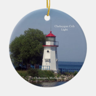 Cheboygan Krippen-Lichtverzierung Keramik Ornament