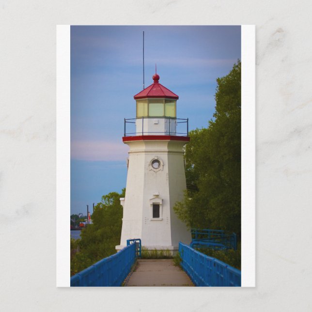 Cheboygan Lighthouse #6548 Postkarte (Vorderseite)