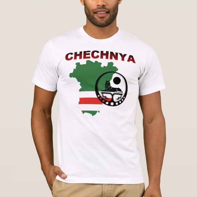 Chechnya + Map + Gerb T-Shirt (Vorderseite)